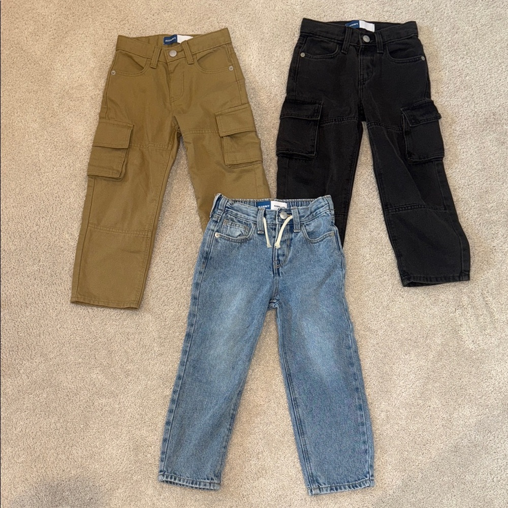 Old Navy Kids Jeans and Cargo Pants - Black, Tan, Blue
